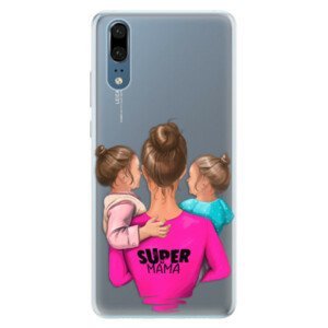 Silikonové pouzdro iSaprio - Super Mama - Two Girls - Huawei P20