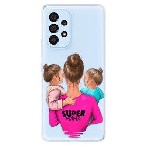Odolné silikonové pouzdro iSaprio - Super Mama - Two Girls - Samsung Galaxy A73 5G
