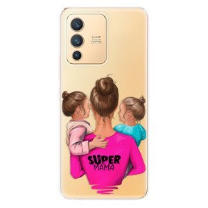Odolné silikonové pouzdro iSaprio - Super Mama - Two Girls - Vivo V23 5G