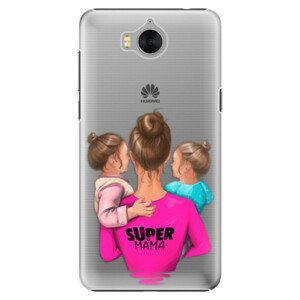 Plastové pouzdro iSaprio - Super Mama - Two Girls - Huawei Y5 2017 / Y6 2017