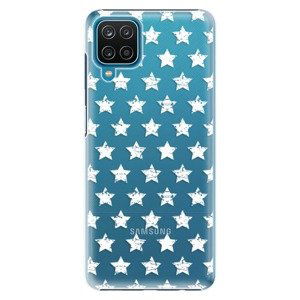 Plastové pouzdro iSaprio - Stars Pattern - white - Samsung Galaxy A12