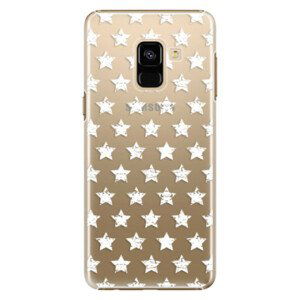 Plastové pouzdro iSaprio - Stars Pattern - white - Samsung Galaxy A8 2018