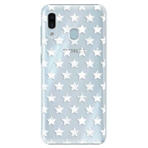 Plastové pouzdro iSaprio - Stars Pattern - white - Samsung Galaxy A30