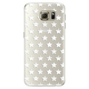 Silikonové pouzdro iSaprio - Stars Pattern - white - Samsung Galaxy S6 Edge