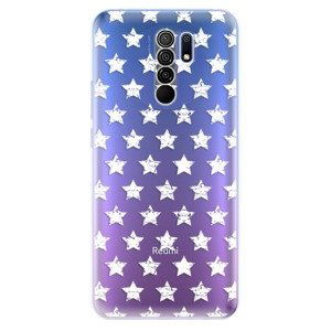 Odolné silikonové pouzdro iSaprio - Stars Pattern - white - Xiaomi Redmi 9