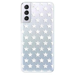 Odolné silikonové pouzdro iSaprio - Stars Pattern - white - Samsung Galaxy S21+