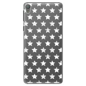 Plastové pouzdro iSaprio - Stars Pattern - white - Sony Xperia E5