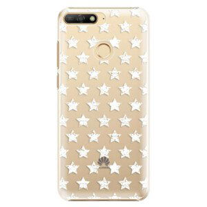 Plastové pouzdro iSaprio - Stars Pattern - white - Huawei Y6 Prime 2018