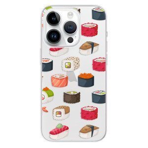 Odolné silikonové pouzdro iSaprio - Sushi Pattern - iPhone 15 Pro