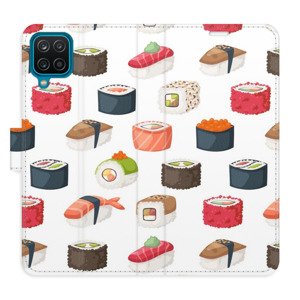 Flipové pouzdro iSaprio - Sushi Pattern 02 - Samsung Galaxy A12