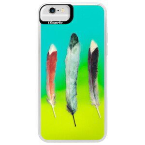 Neonové pouzdro Blue iSaprio - Three Feathers - iPhone 6 Plus/6S Plus