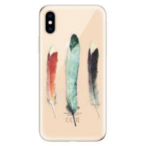 Odolné silikonové pouzdro iSaprio - Three Feathers - iPhone XS