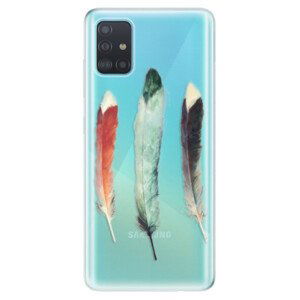 Odolné silikonové pouzdro iSaprio - Three Feathers - Samsung Galaxy A51