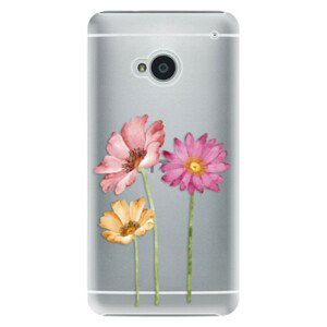 Plastové pouzdro iSaprio - Three Flowers - HTC One M7