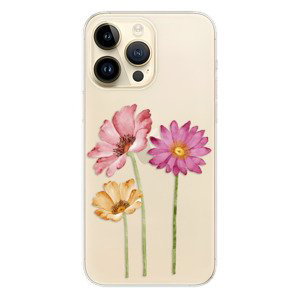 Odolné silikonové pouzdro iSaprio - Three Flowers - iPhone 14 Pro Max