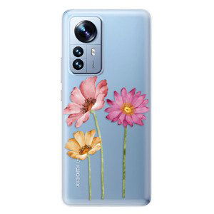 Odolné silikonové pouzdro iSaprio - Three Flowers - Xiaomi 12 Pro