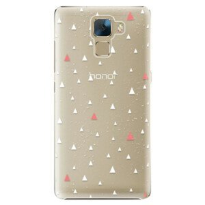Plastové pouzdro iSaprio - Abstract Triangles 02 - white - Huawei Honor 7