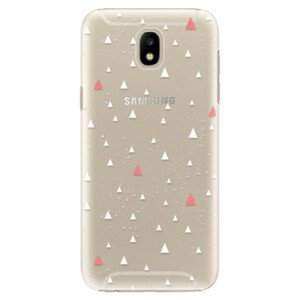 Plastové pouzdro iSaprio - Abstract Triangles 02 - white - Samsung Galaxy J5 2017