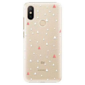 Plastové pouzdro iSaprio - Abstract Triangles 02 - white - Xiaomi Mi A2