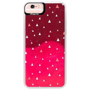 Neonové pouzdro Pink iSaprio - Abstract Triangles 02 - white - iPhone 6 Plus/6S Plus