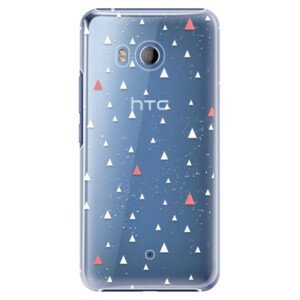Plastové pouzdro iSaprio - Abstract Triangles 02 - white - HTC U11
