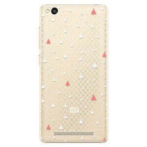 Plastové pouzdro iSaprio - Abstract Triangles 02 - white - Xiaomi Redmi 3