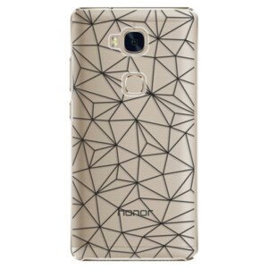Plastové pouzdro iSaprio - Abstract Triangles 03 - black - Huawei Honor 5X