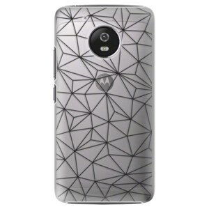 Plastové pouzdro iSaprio - Abstract Triangles 03 - black - Lenovo Moto G5