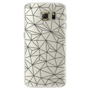 Silikonové pouzdro iSaprio - Abstract Triangles 03 - black - Samsung Galaxy S6