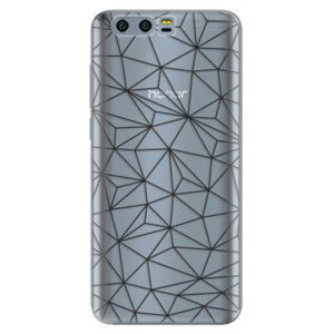 Silikonové pouzdro iSaprio - Abstract Triangles 03 - black - Huawei Honor 9