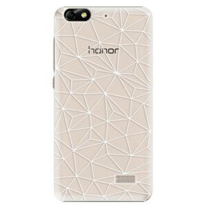 Plastové pouzdro iSaprio - Abstract Triangles 03 - white - Huawei Honor 4C