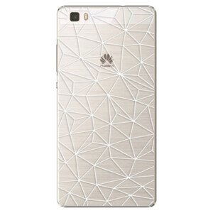 Plastové pouzdro iSaprio - Abstract Triangles 03 - white - Huawei Ascend P8 Lite