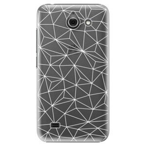 Plastové pouzdro iSaprio - Abstract Triangles 03 - white - Huawei Ascend Y550