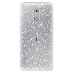 Plastové pouzdro iSaprio - Abstract Triangles 03 - white - Nokia 6