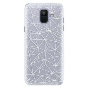 Silikonové pouzdro iSaprio - Abstract Triangles 03 - white - Samsung Galaxy A6