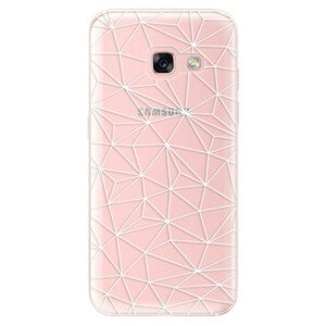 Odolné silikonové pouzdro iSaprio - Abstract Triangles 03 - white - Samsung Galaxy A3 2017