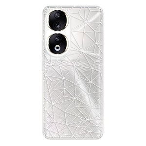 Odolné silikonové pouzdro iSaprio - Abstract Triangles 03 - white - Honor 90 5G