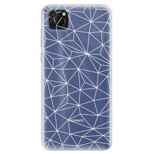 Odolné silikonové pouzdro iSaprio - Abstract Triangles 03 - white - Huawei Y5p