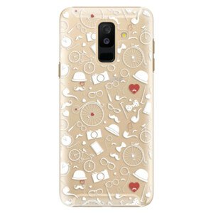 Plastové pouzdro iSaprio - Vintage Pattern 01 - white - Samsung Galaxy A6+