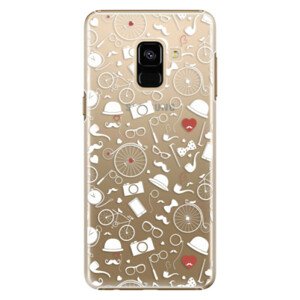 Plastové pouzdro iSaprio - Vintage Pattern 01 - white - Samsung Galaxy A8 2018