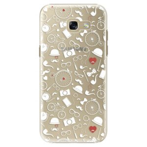 Plastové pouzdro iSaprio - Vintage Pattern 01 - white - Samsung Galaxy A5 2017