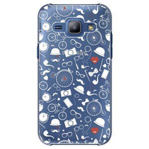 Plastové pouzdro iSaprio - Vintage Pattern 01 - white - Samsung Galaxy J1