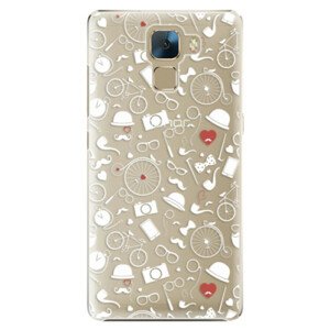 Plastové pouzdro iSaprio - Vintage Pattern 01 - white - Huawei Honor 7