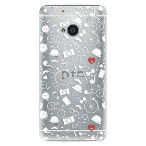 Plastové pouzdro iSaprio - Vintage Pattern 01 - white - HTC One M7