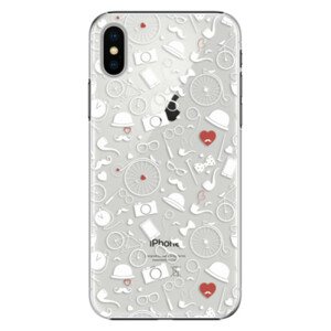 Plastové pouzdro iSaprio - Vintage Pattern 01 - white - iPhone X