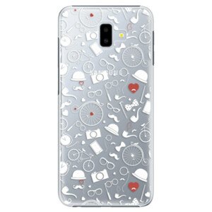 Plastové pouzdro iSaprio - Vintage Pattern 01 - white - Samsung Galaxy J6+