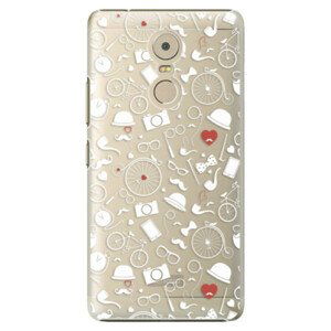 Plastové pouzdro iSaprio - Vintage Pattern 01 - white - Lenovo K6 Note