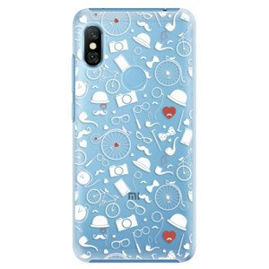 Plastové pouzdro iSaprio - Vintage Pattern 01 - white - Xiaomi Redmi Note 6 Pro