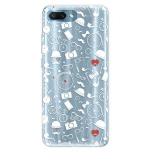 Silikonové pouzdro iSaprio - Vintage Pattern 01 - white - Huawei Honor 10