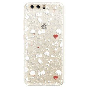 Silikonové pouzdro iSaprio - Vintage Pattern 01 - white - Huawei P10